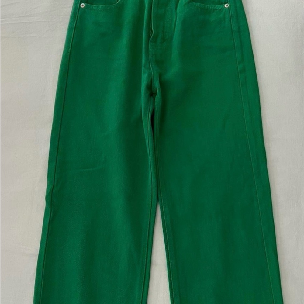 Edikted Emerald Green wide leg Jeans